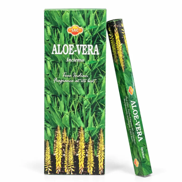 Incienso Aloe Vera Hexagonal SAC Caja en vista frontal