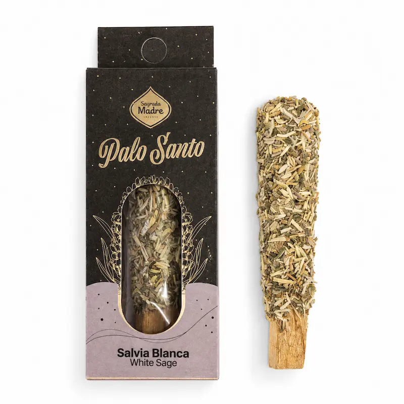 Sahumerio madera de Palo Santo y resina de Salvia Blanca - Sagrada Madre