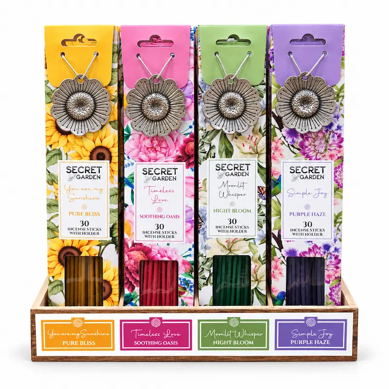 Pack de 4 Inciensos Secret Garden
