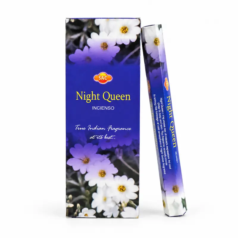 Incienso Reina de la Noche o Night Queen Caja de seis tubitos Hexagonal SAC