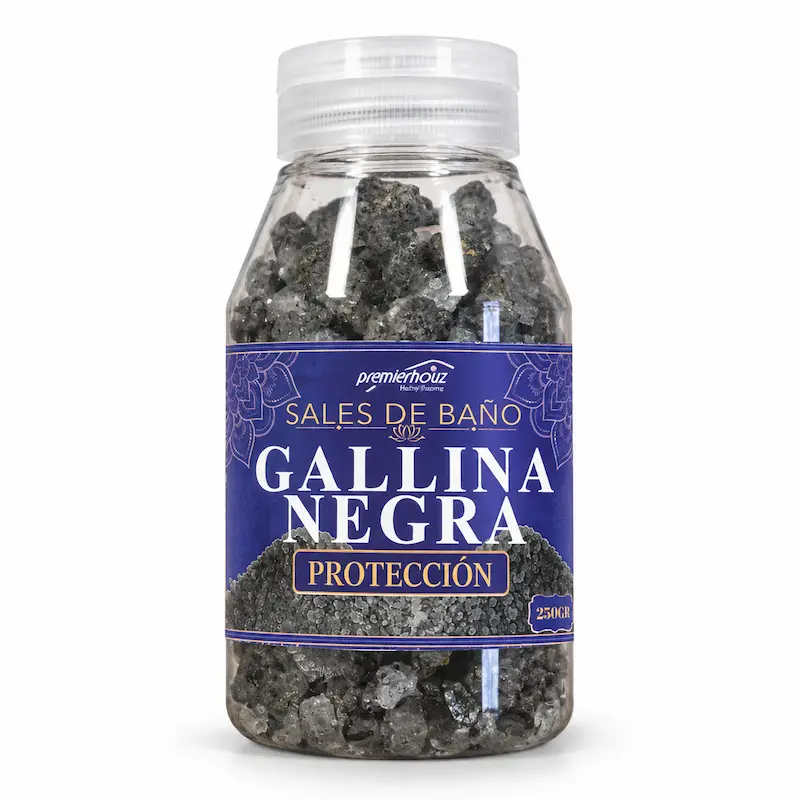 Tarro de sales de baño Gallina Negra 250g
